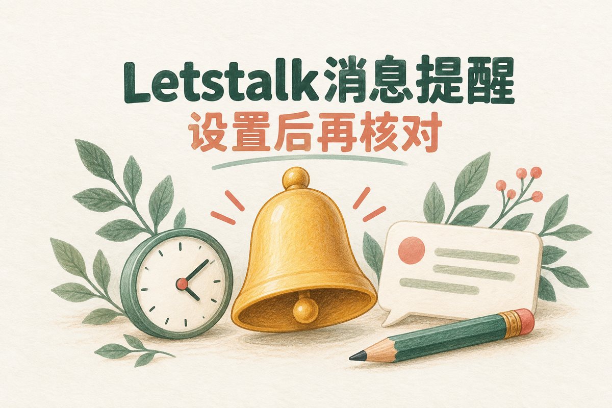 Letstalk消息提醒教程:设置对象、时间与取消提醒
